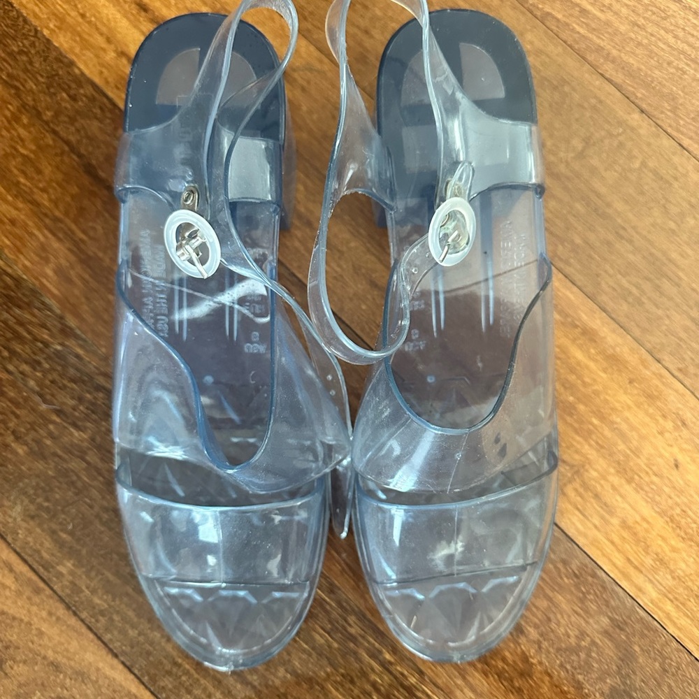 American Apparel clear jelly sandal